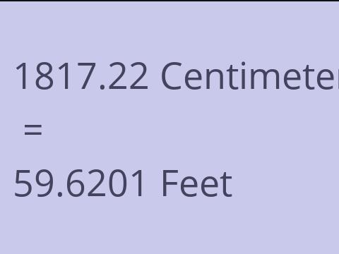 1817.22 CM TO FEET