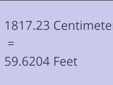 1817.23 CM TO FEET