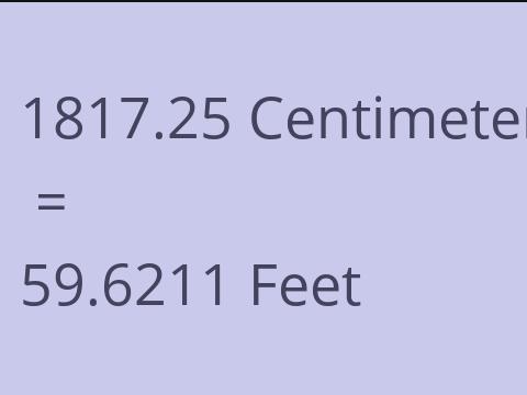 1817.25 CM TO FEET