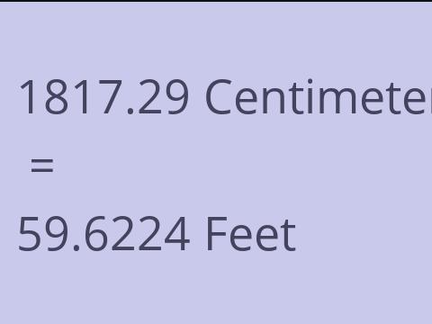 1817.29 CM TO FEET