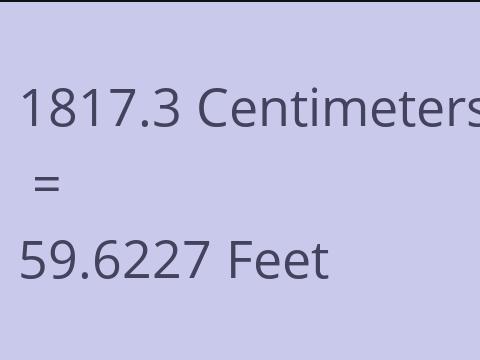 1817.3 CM TO FEET