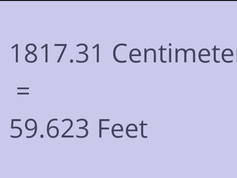 1817.31 CM TO FEET