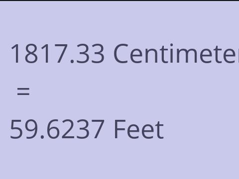 1817.33 CM TO FEET