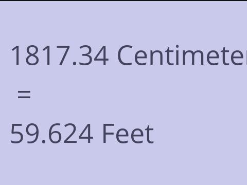 1817.34 CM TO FEET