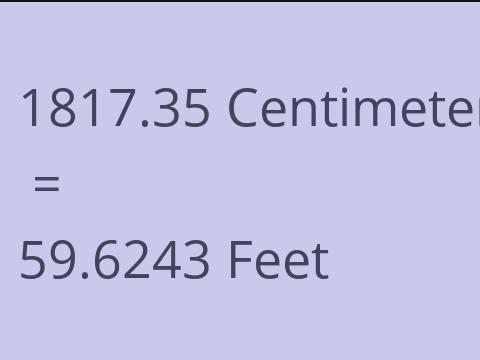 1817.35 CM TO FEET