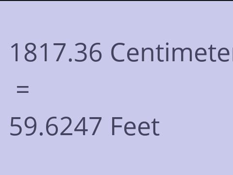 1817.36 CM TO FEET