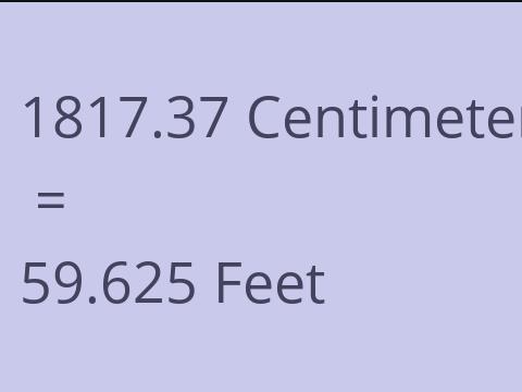 1817.37 CM TO FEET