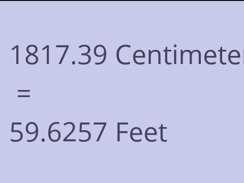 1817.39 CM TO FEET