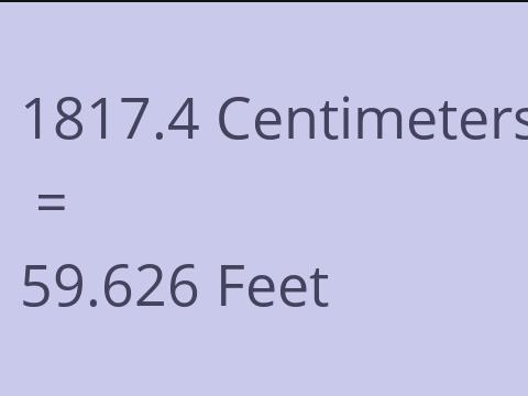 1817.4 CM TO FEET