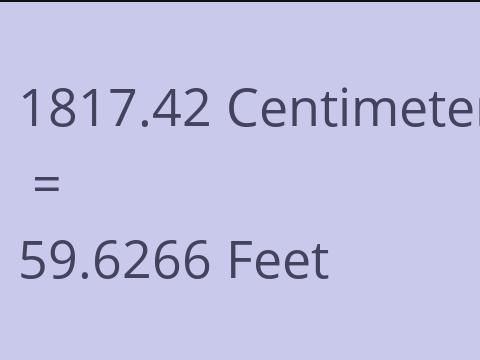 1817.42 CM TO FEET