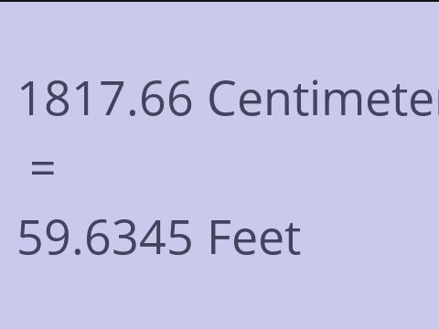 1817.66 CM TO FEET