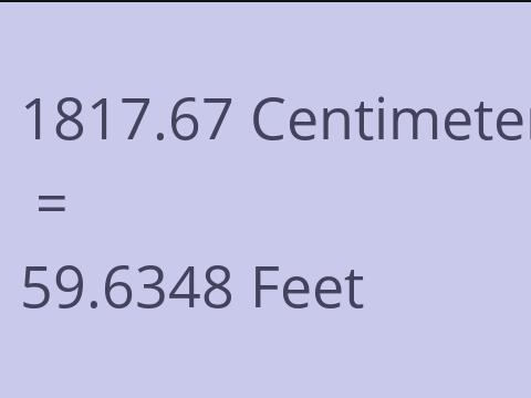 1817.67 CM TO FEET