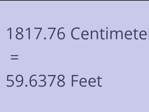 1817.76 CM TO FEET