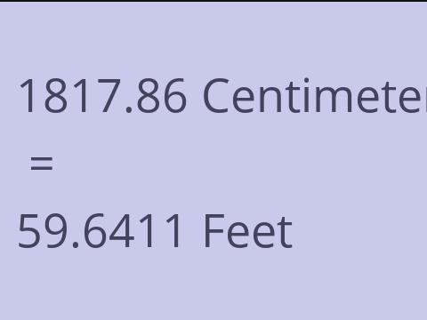 1817.86 CM TO FEET