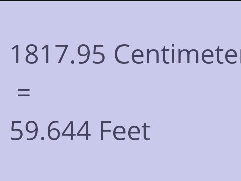 1817.95 CM TO FEET