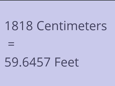 1818 CM TO FEET