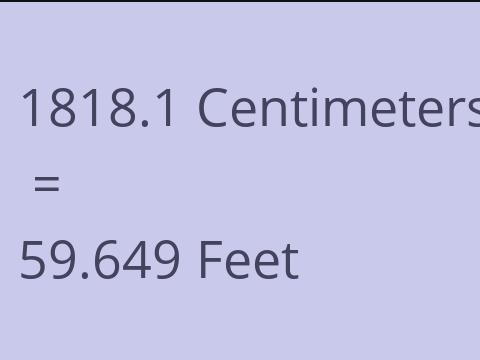 1818.1 CM TO FEET