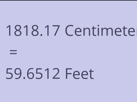 1818.17 CM TO FEET