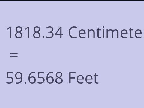 1818.34 CM TO FEET