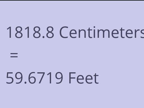 1818.8 CM TO FEET