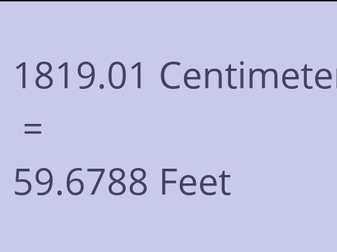 1819.01 CM TO FEET