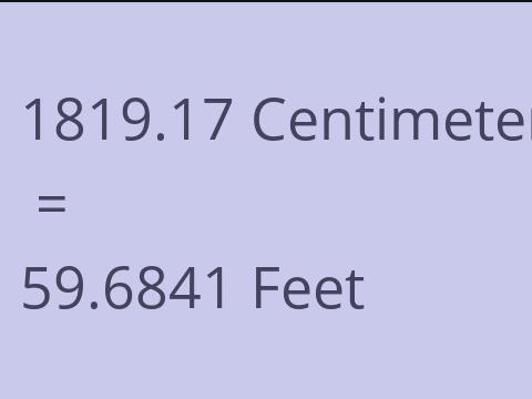 1819.17 CM TO FEET