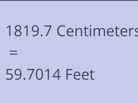 1819.7 CM TO FEET