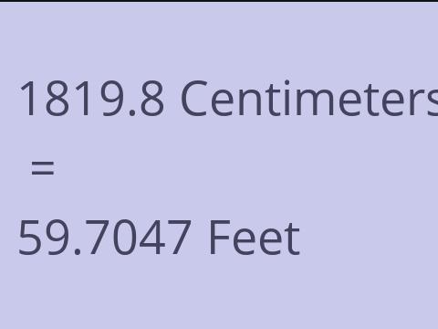 1819.8 CM TO FEET