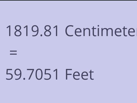 1819.81 CM TO FEET