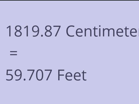 1819.87 CM TO FEET