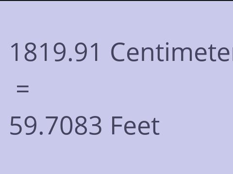 1819.91 CM TO FEET