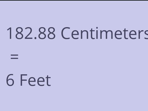 182.88 CM TO FEET