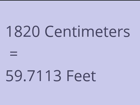 1820 CM TO FEET