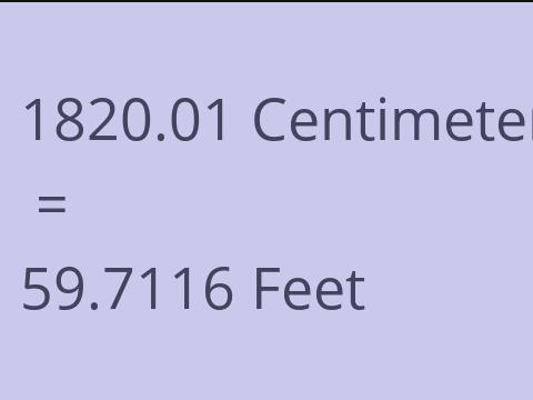 1820.01 CM TO FEET