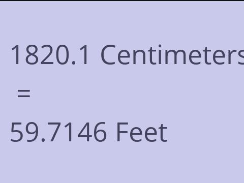 1820.1 CM TO FEET