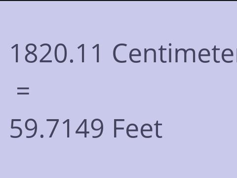 1820.11 CM TO FEET