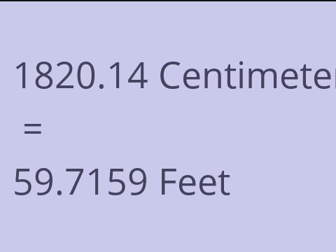 1820.14 CM TO FEET