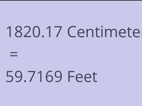 1820.17 CM TO FEET