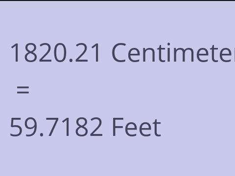 1820.21 CM TO FEET