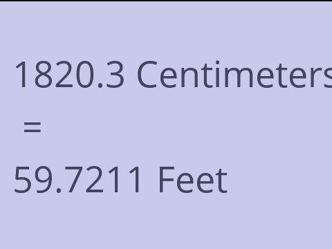 1820.3 CM TO FEET