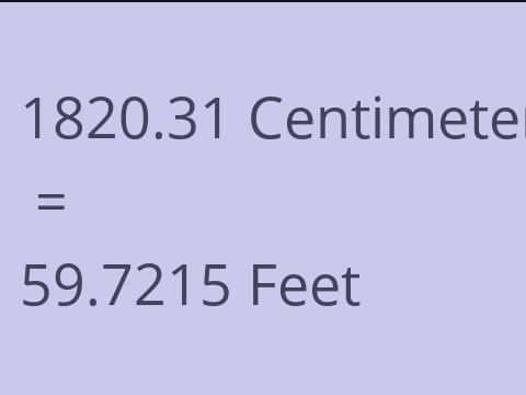 1820.31 CM TO FEET