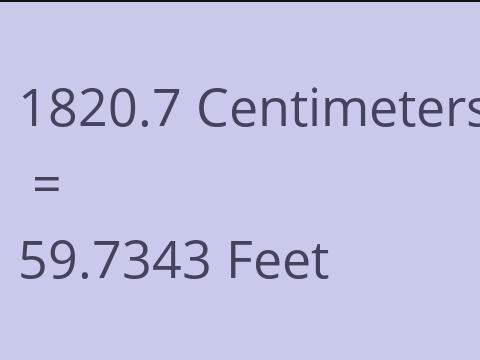 1820.7 CM TO FEET