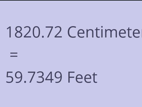 1820.72 CM TO FEET