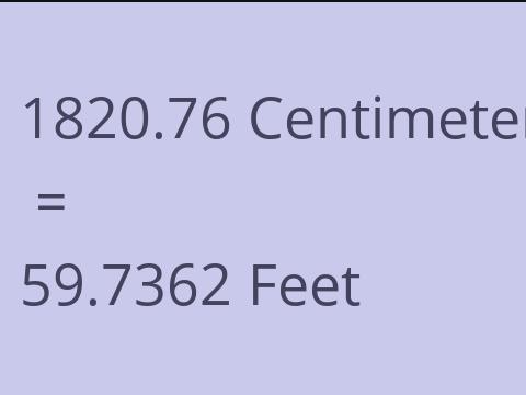 1820.76 CM TO FEET