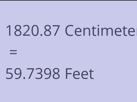 1820.87 CM TO FEET