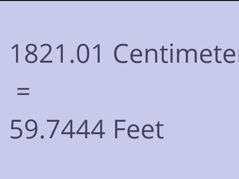 1821.01 CM TO FEET