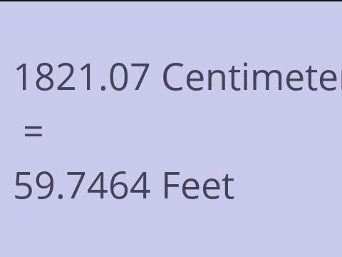 1821.07 CM TO FEET