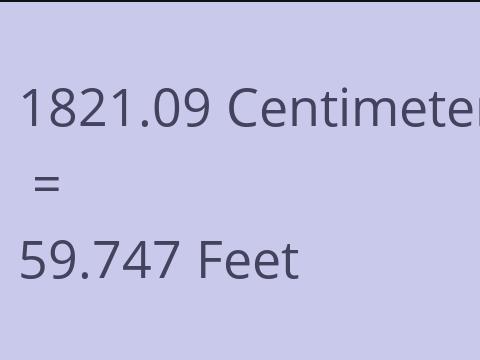 1821.09 CM TO FEET