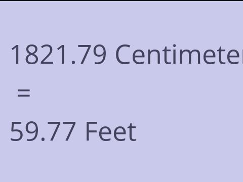 1821.79 CM TO FEET