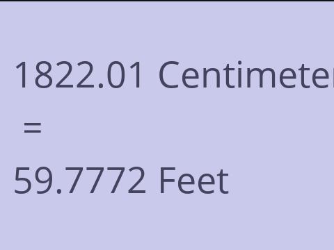 1822.01 CM TO FEET